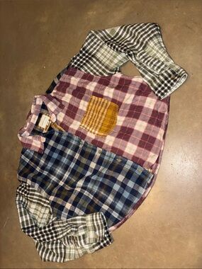 American Eagle Outfitters Multicolor Patchwork Plaid Button-Up